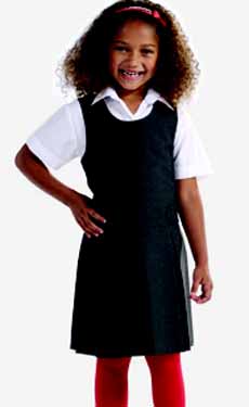 BANNER DOUBLE BOX PLEAT PINAFORE