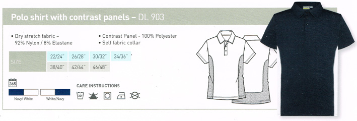 Dry Stretch Contrast Panel Polo Shirt 