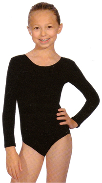 LONG SLEEVED LEOTARD WITH SCOOP NECK