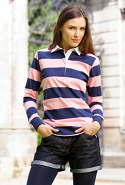 LADIES STRIPED RUGBY SHIRT