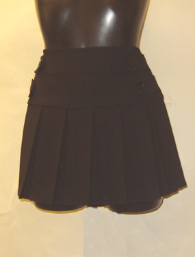 MINI PLEATED FASHION SKIRT WITH SIDE STRAPS