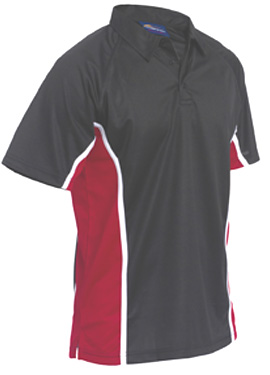 KCA Boys Sports Polo (Black/Red/White)