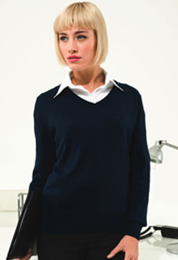 LADIES V NECK KNITTED SWEATER